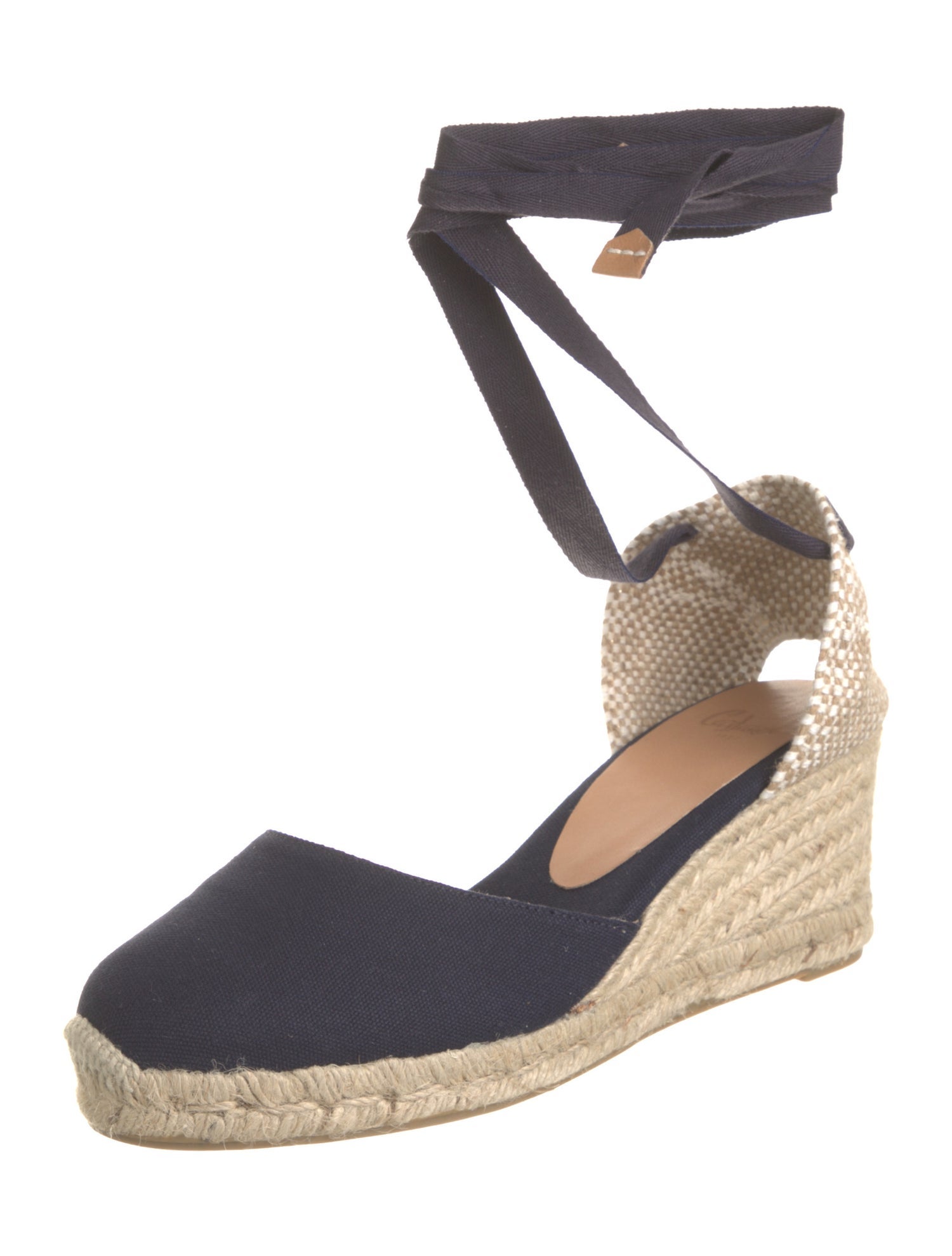 Castañer Canvas Colorblock Pattern D'Orsay Pumps w/ Tags