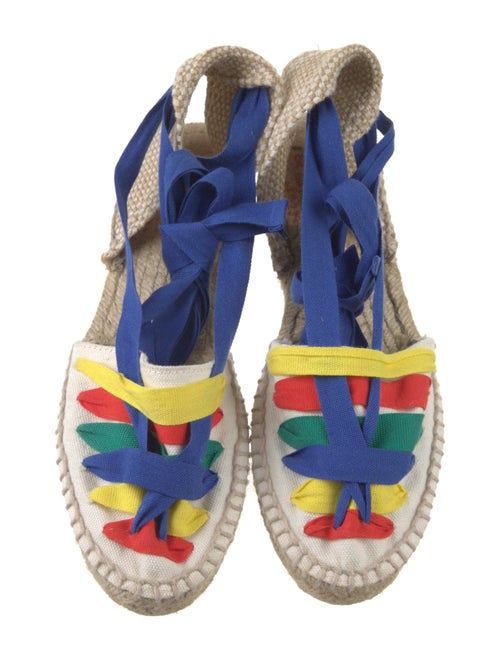 Castañer Raffia Colorblock Pattern Espadrilles