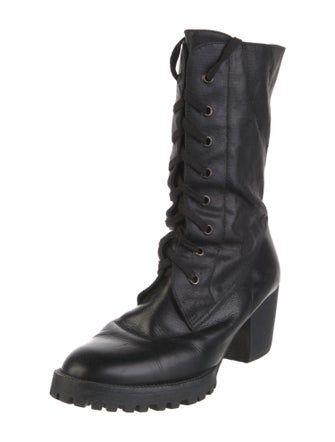 Castañer Leather Combat Boots
