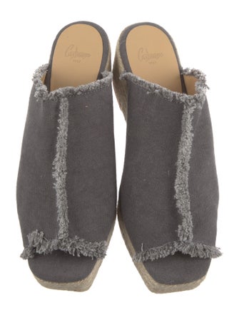 Castañer Canvas Raw-Edge Trim Espadrilles