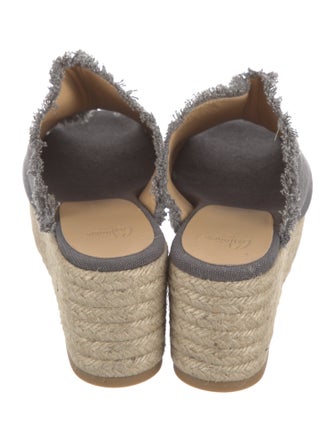 Castañer Canvas Raw-Edge Trim Espadrilles