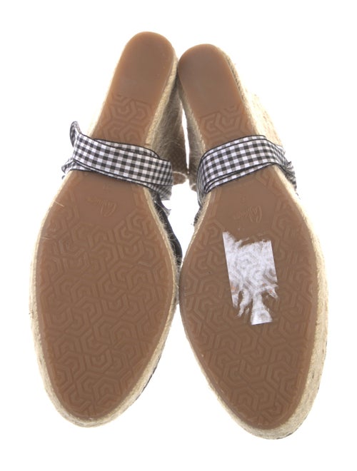 Castañer Canvas Plaid Print Slingback Pumps