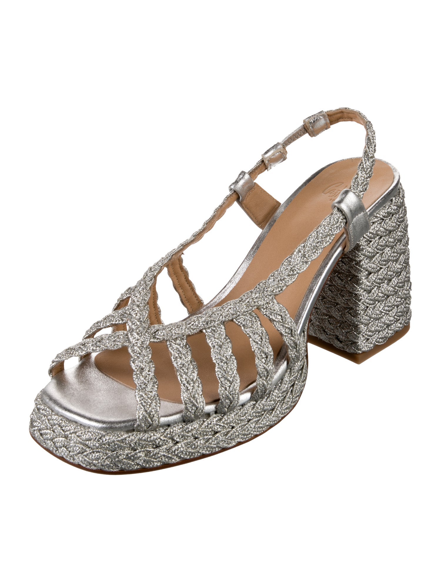 Castañer Glitter Accents Slingback Sandals