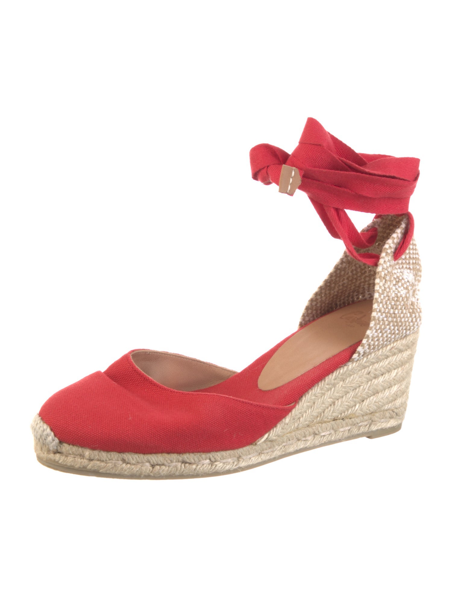 Castañer Canvas Colorblock Pattern D'Orsay Flats