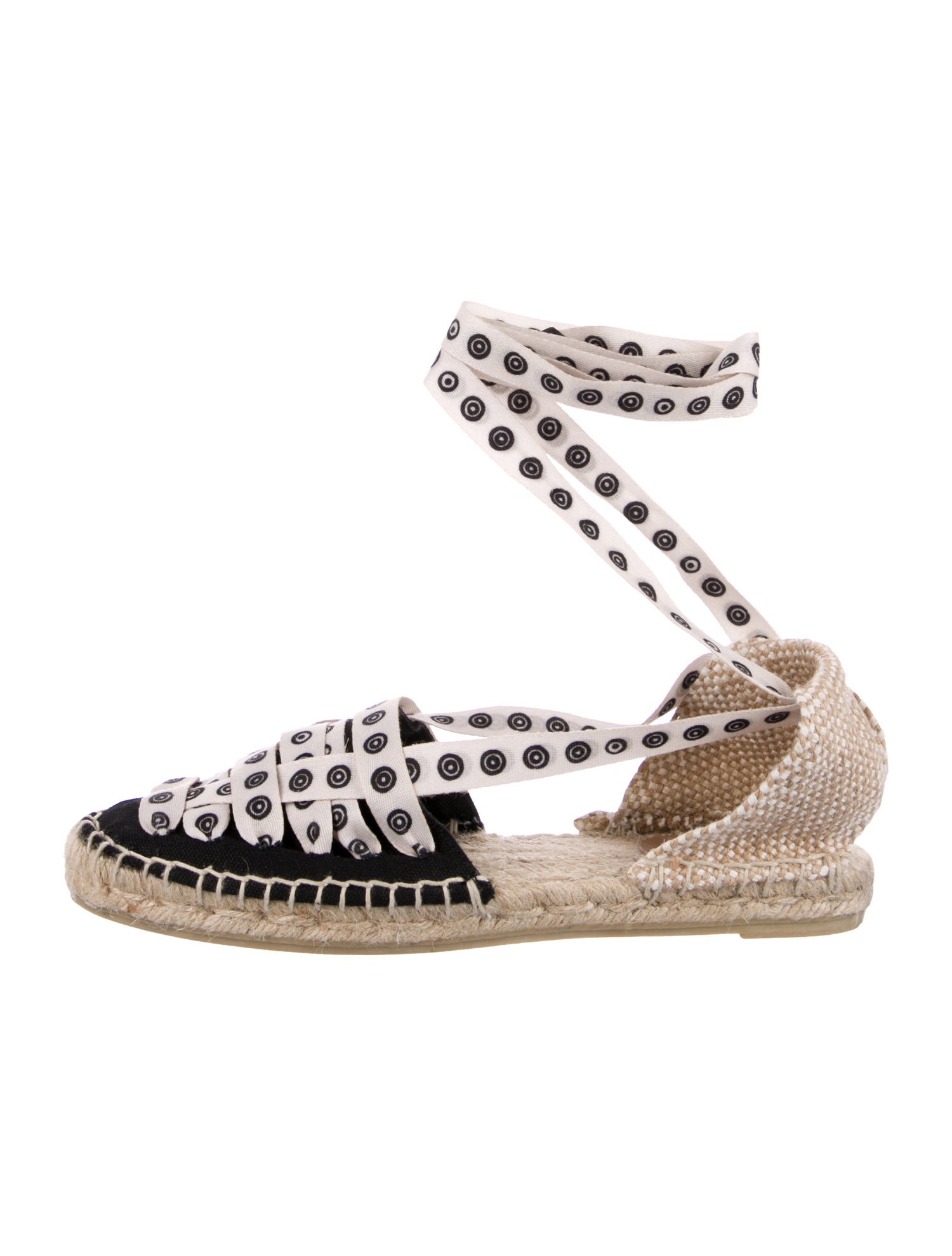 Castañer Jute Colorblock Pattern Espadrilles