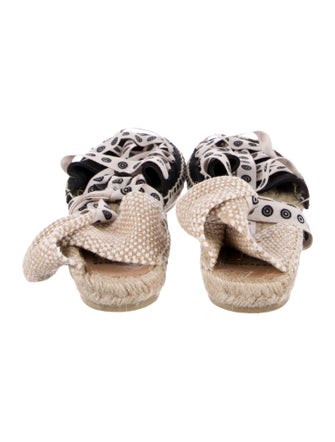 Castañer Jute Colorblock Pattern Espadrilles
