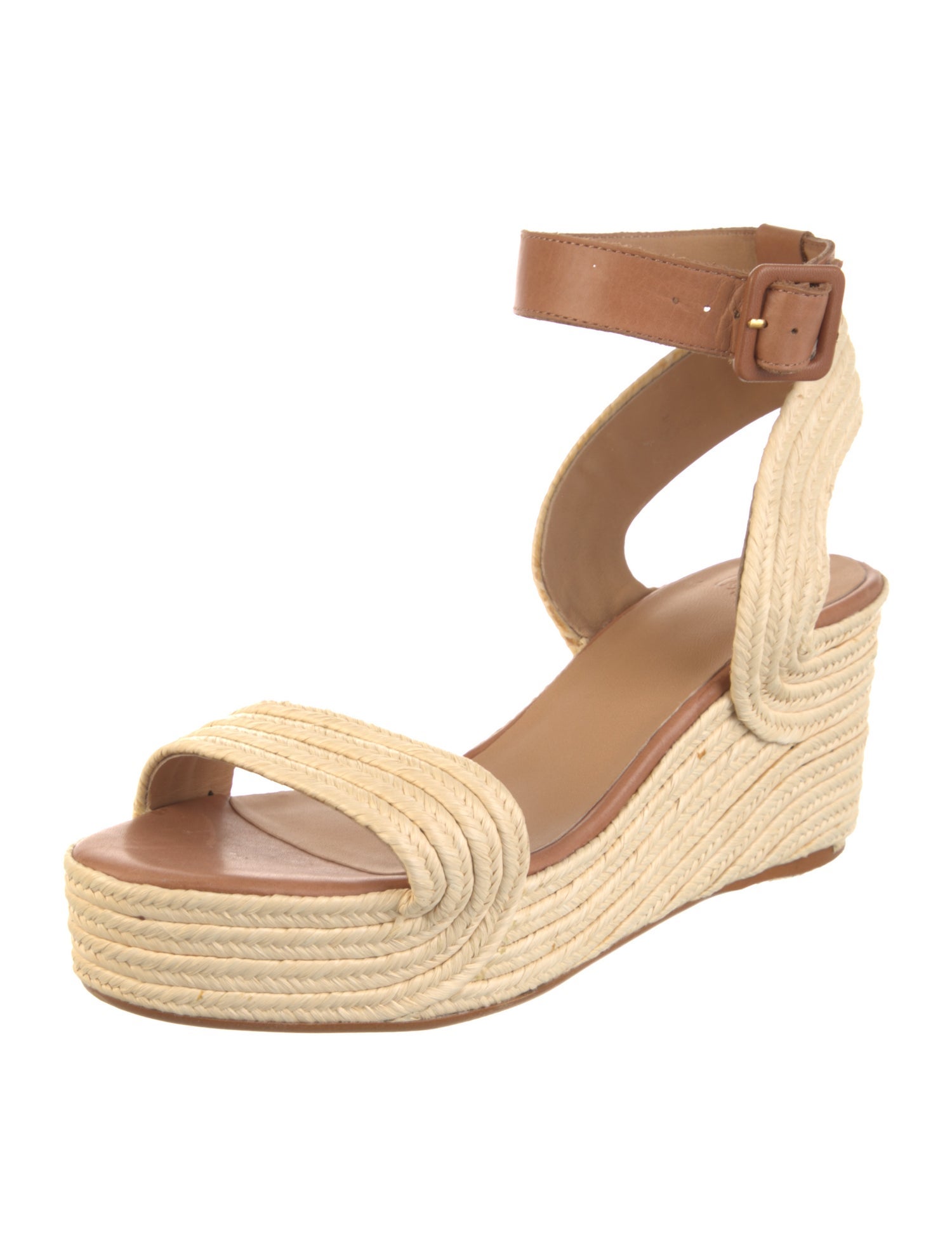 Castañer Straw Colorblock Pattern Espadrilles