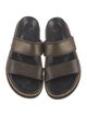Castañer Leather Colorblock Pattern Slides