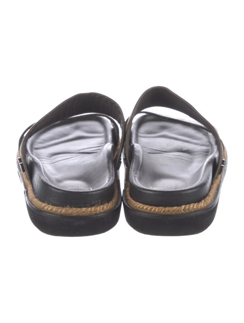 Castañer Leather Colorblock Pattern Slides