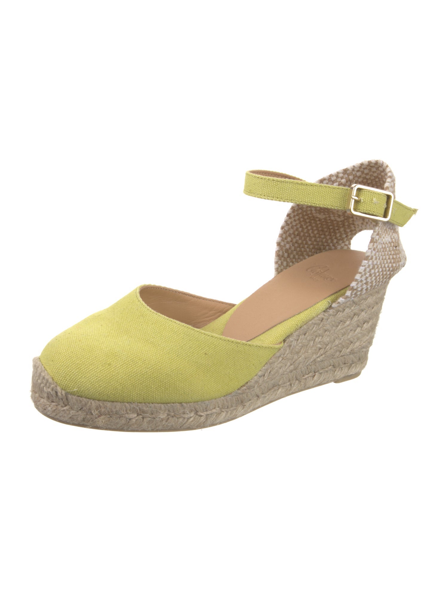 Castañer Canvas Colorblock Pattern D'Orsay Pumps