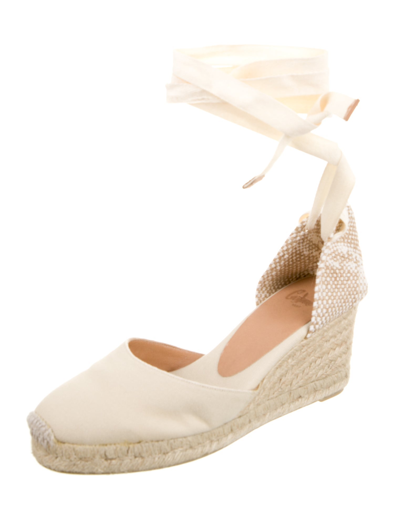 Castañer Canvas Colorblock Pattern D'Orsay Pumps