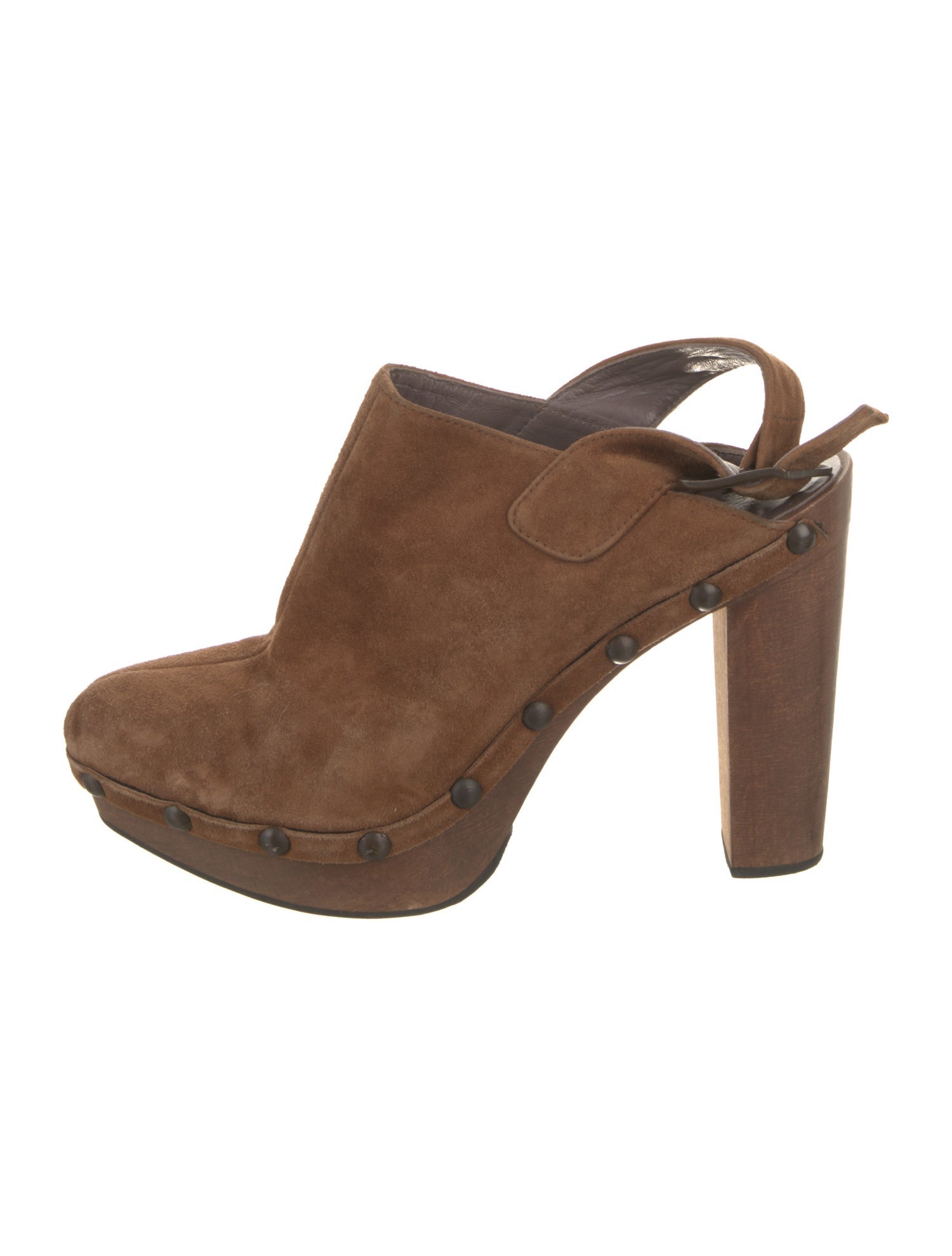 Castañer Suede Studded Accents Slingback Pumps