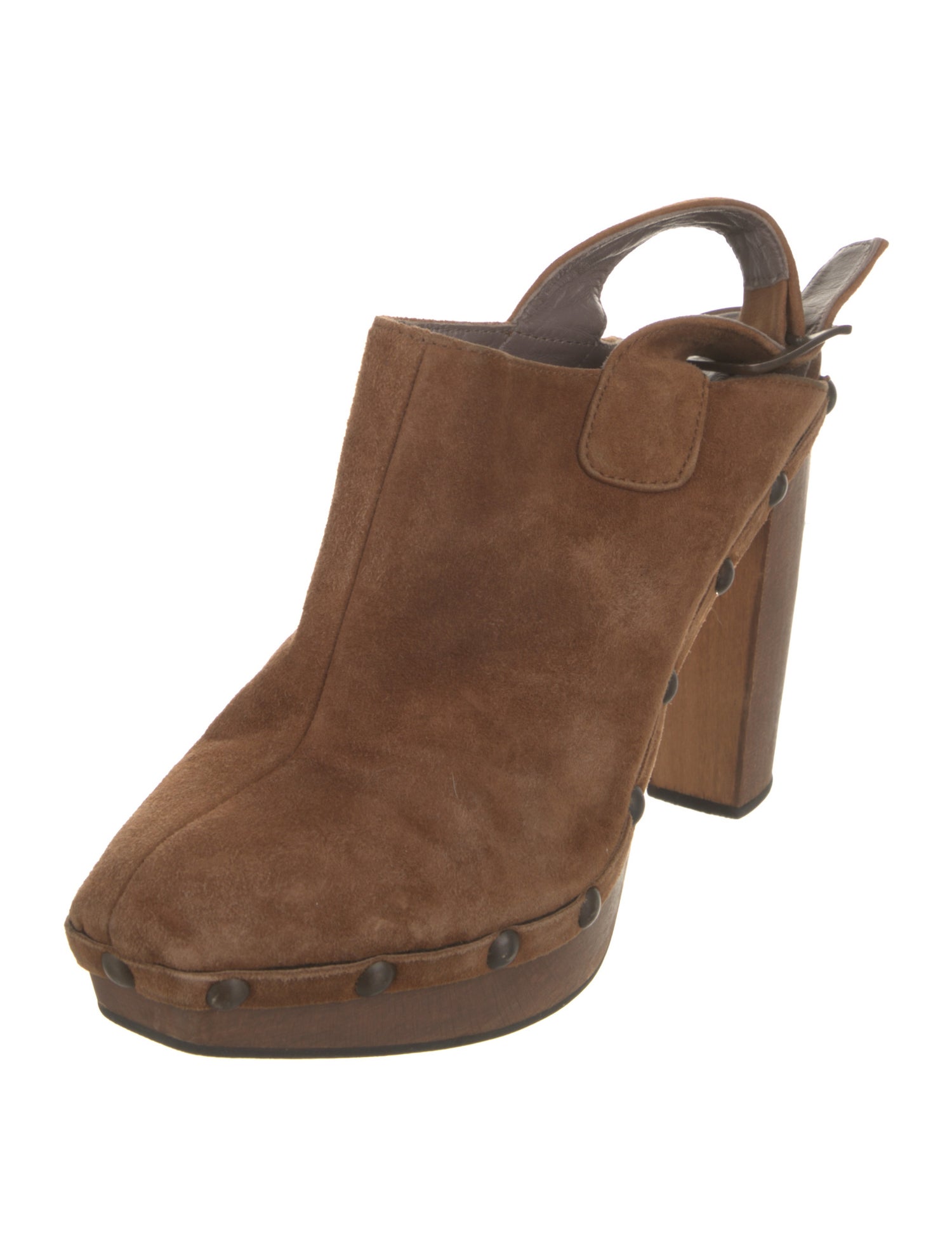 Castañer Suede Studded Accents Slingback Pumps