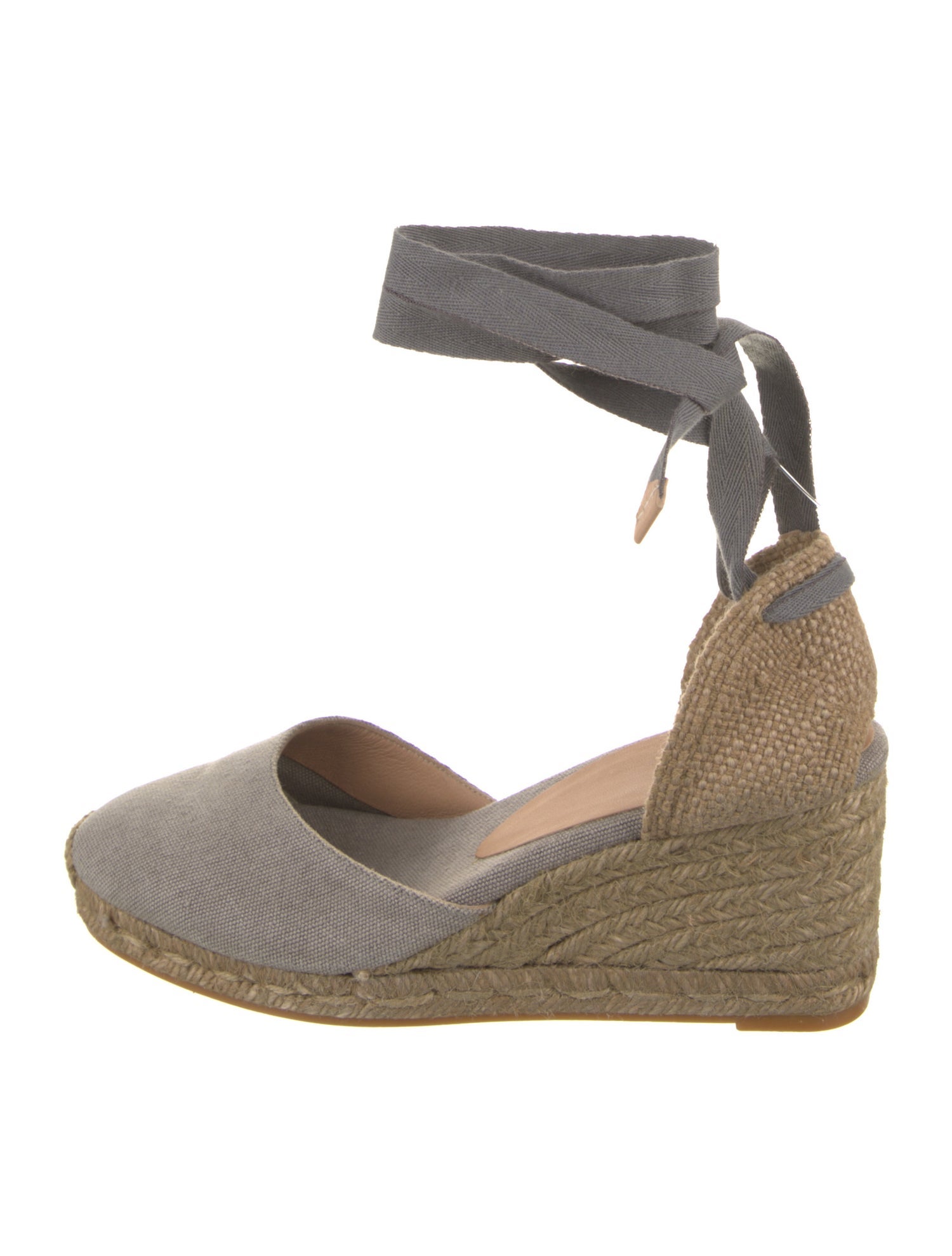 Castañer Canvas Colorblock Pattern D'Orsay Pumps