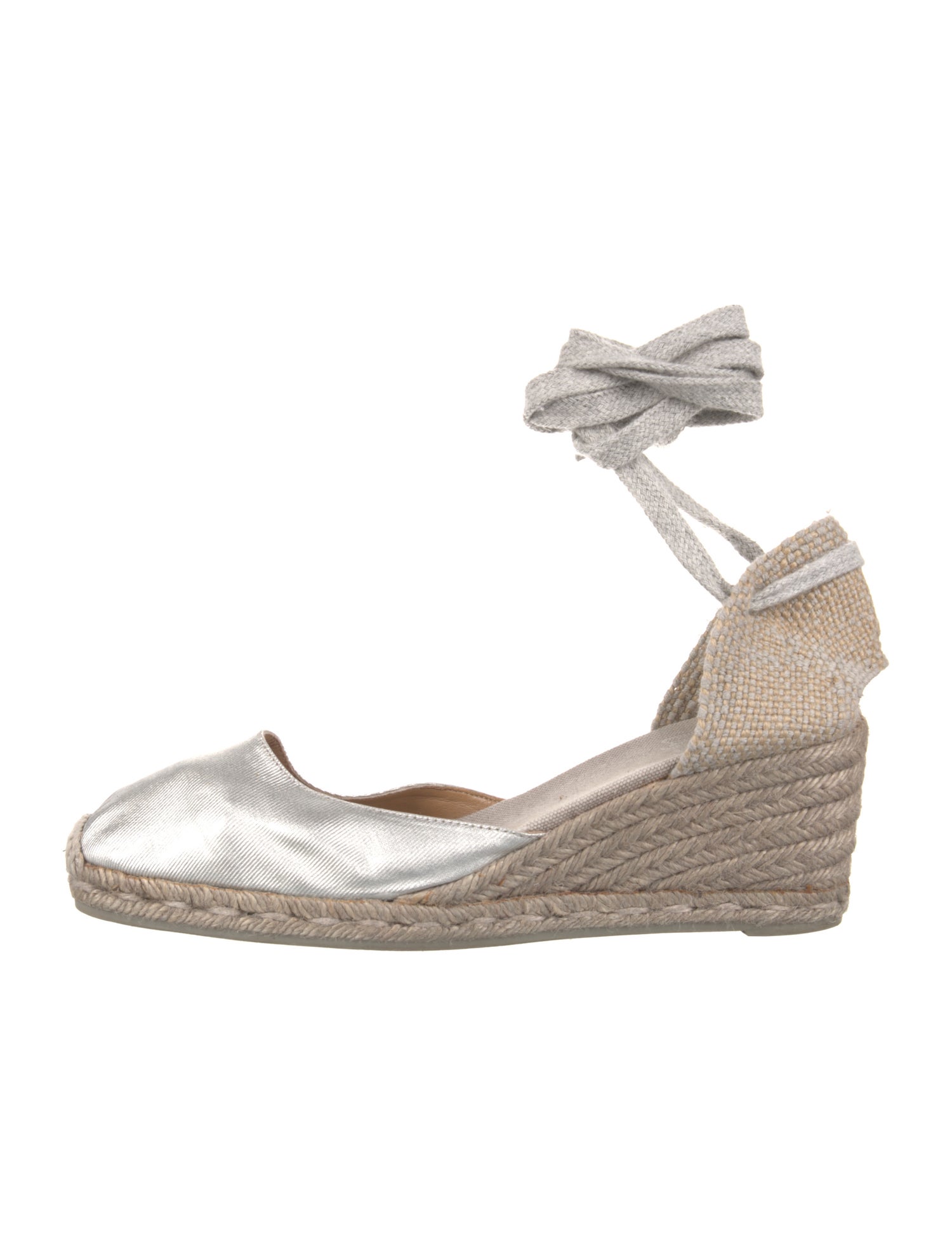 Castañer Canvas Colorblock Pattern D'Orsay Pumps