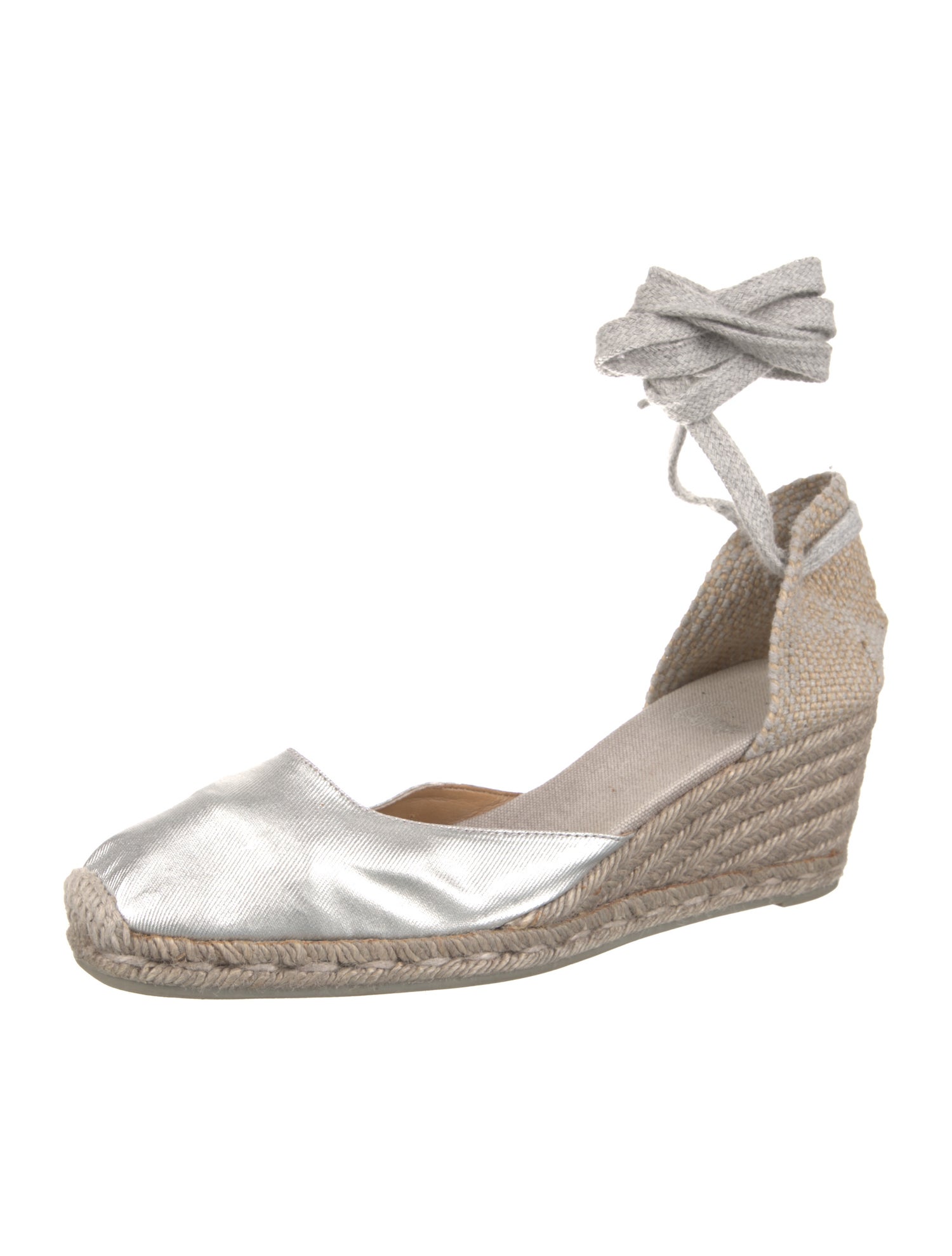 Castañer Canvas Colorblock Pattern D'Orsay Pumps