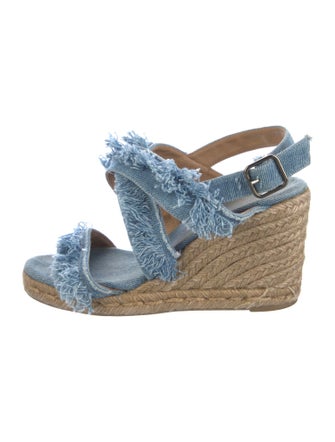 Castañer Denim Animal Print Espadrilles