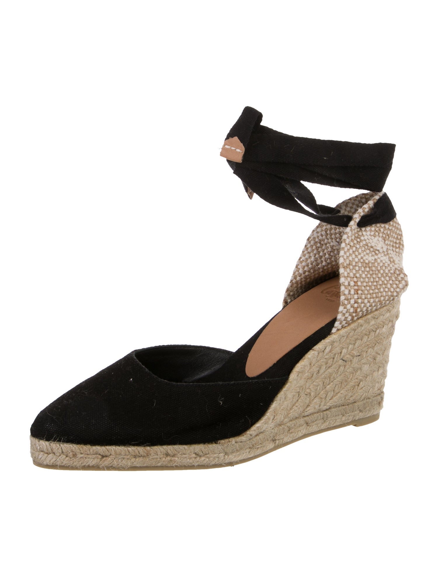 Castañer Colorblock Pattern Braided Accents D'Orsay Pumps