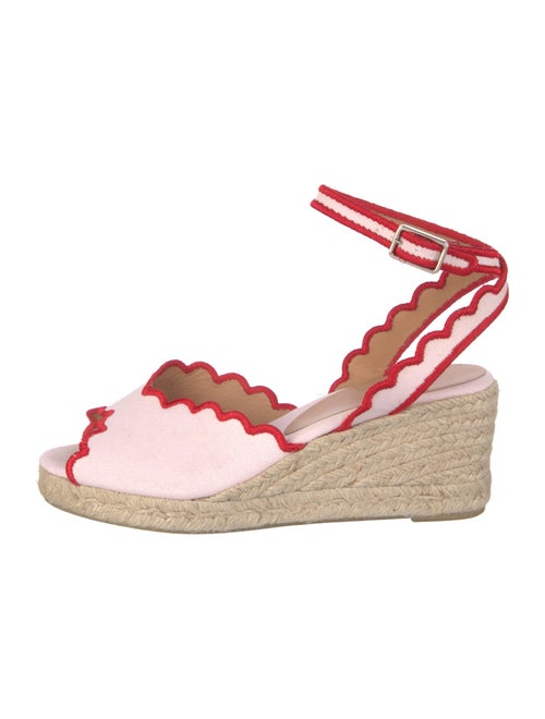 Castañer Jute Colorblock Pattern Slingback Pumps