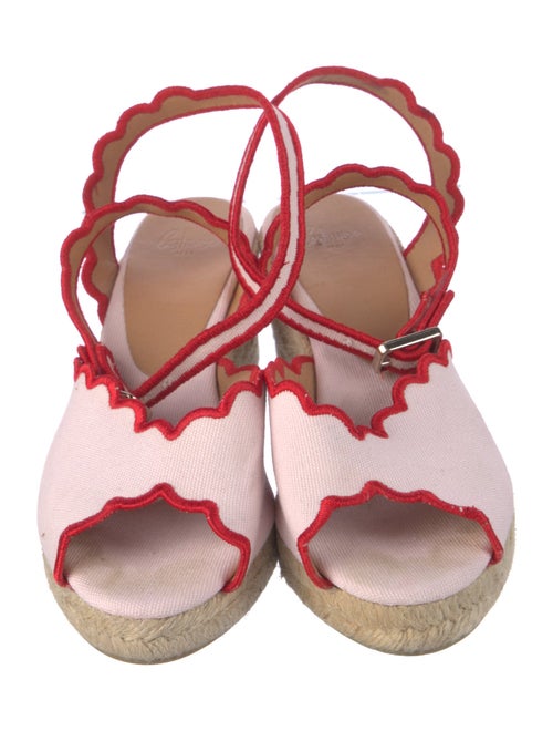 Castañer Jute Colorblock Pattern Slingback Pumps