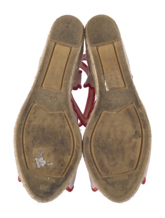 Castañer Jute Colorblock Pattern Slingback Pumps