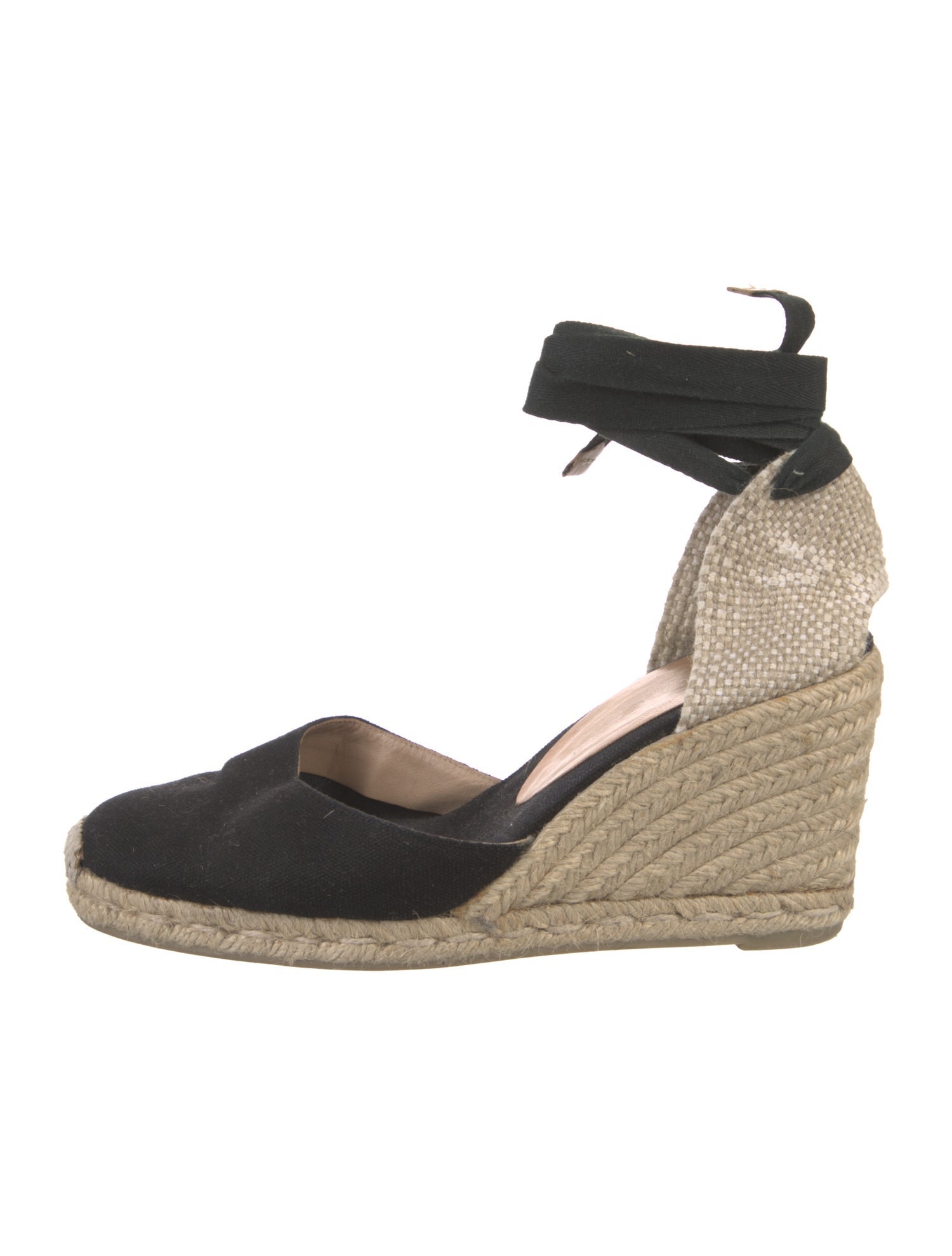 Castañer Canvas Colorblock Pattern D'Orsay Pumps