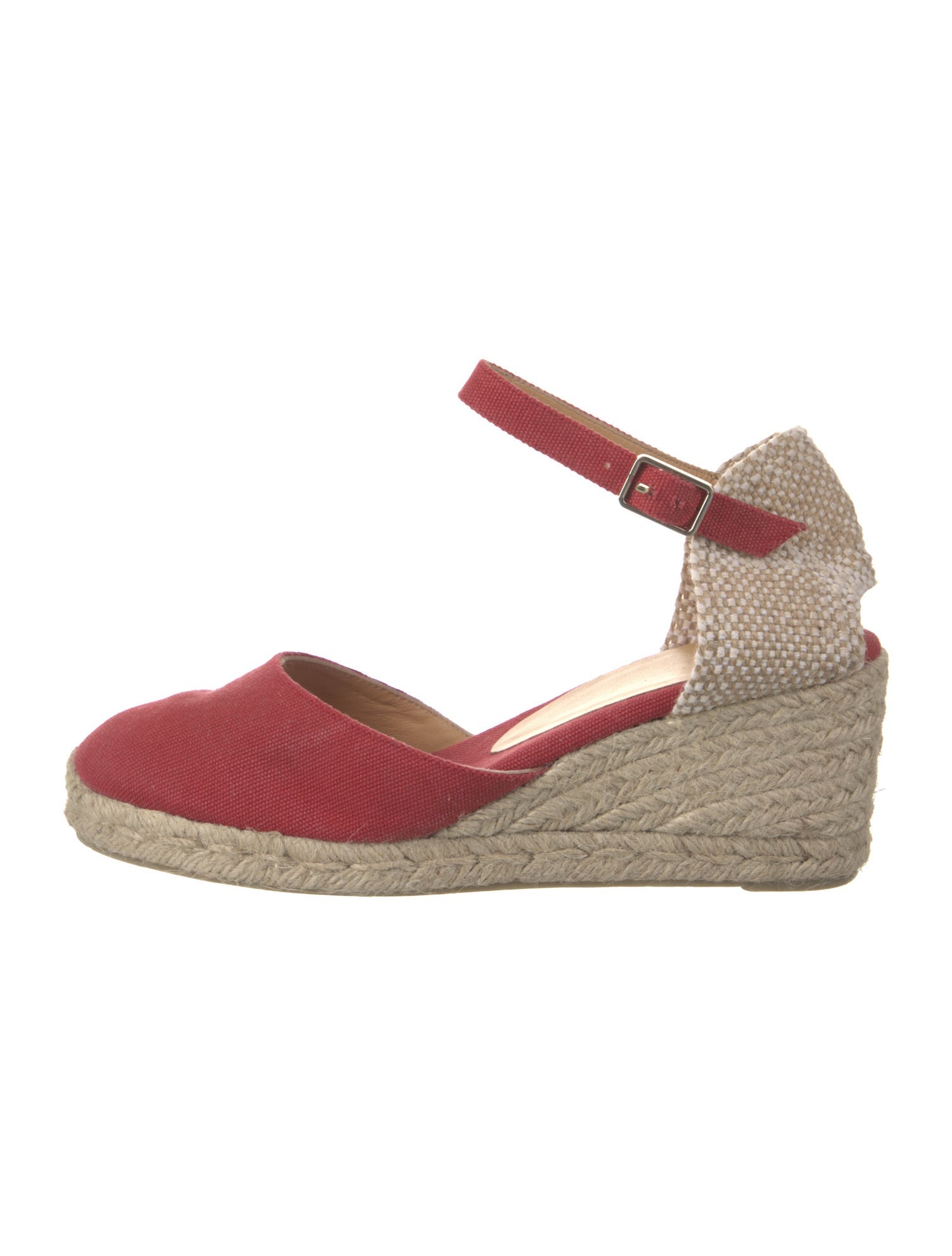 Castañer Canvas Colorblock Pattern D'Orsay Pumps