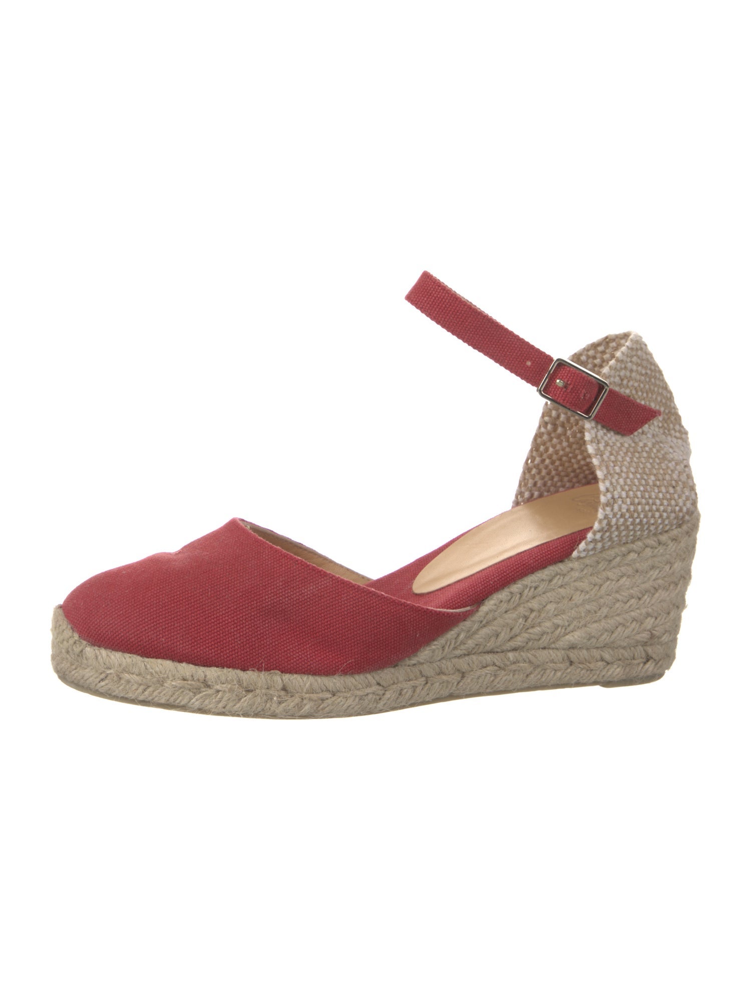 Castañer Canvas Colorblock Pattern D'Orsay Pumps