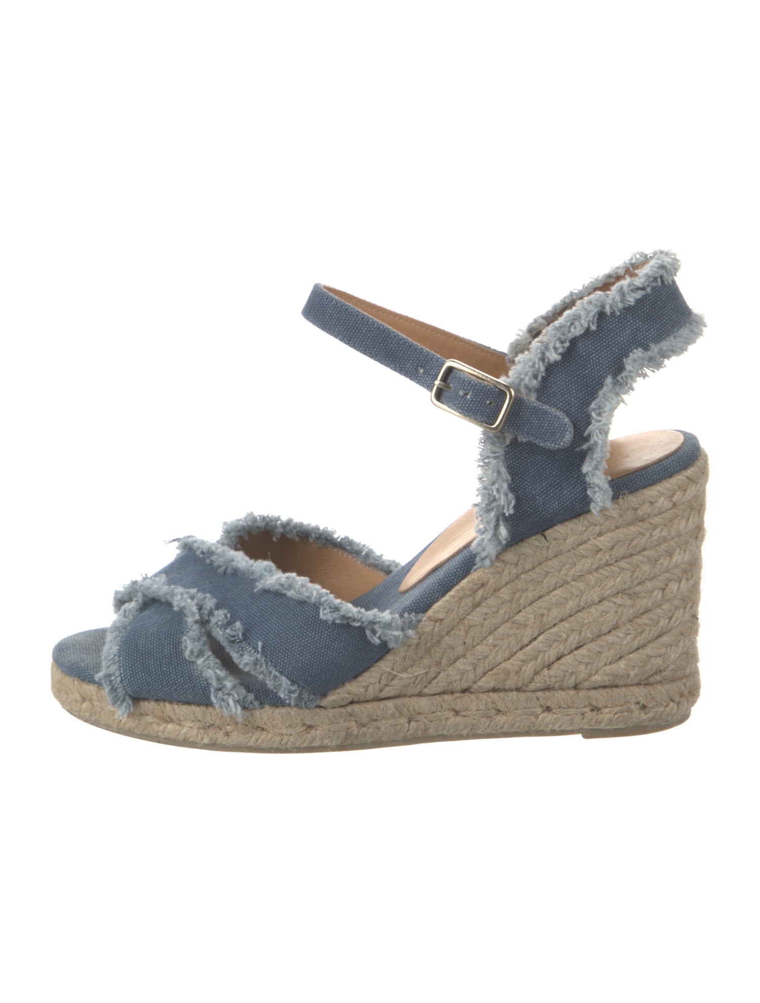 Castañer Denim Raw-Edge Trim Espadrilles