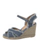 Castañer Denim Raw-Edge Trim Espadrilles