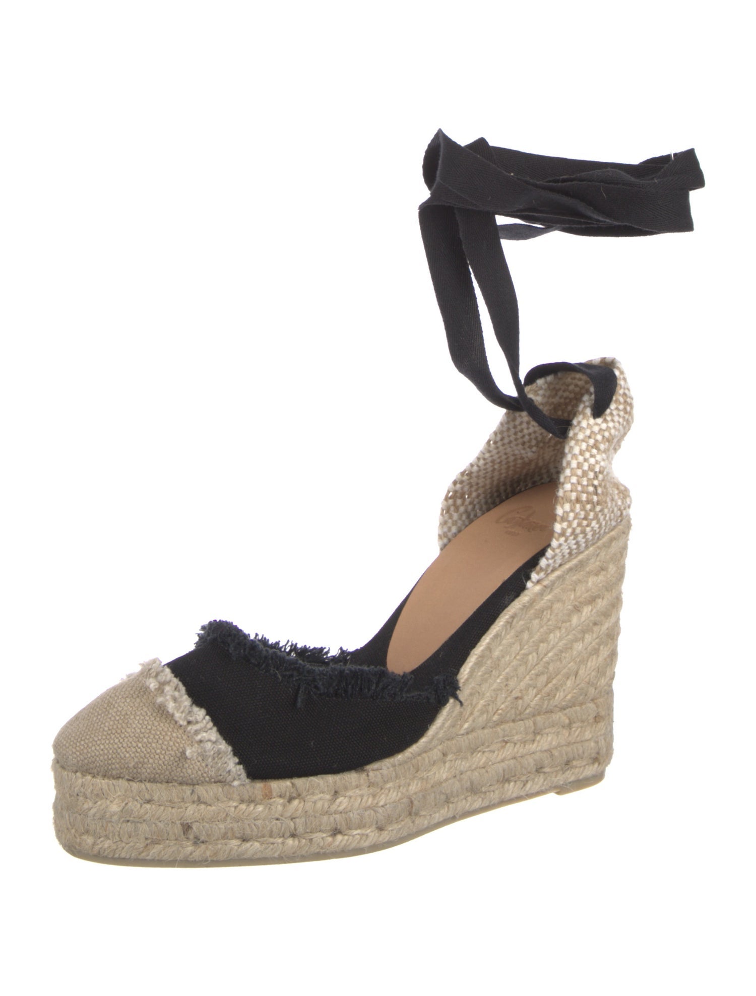 Castañer Canvas Colorblock Pattern D'Orsay Pumps