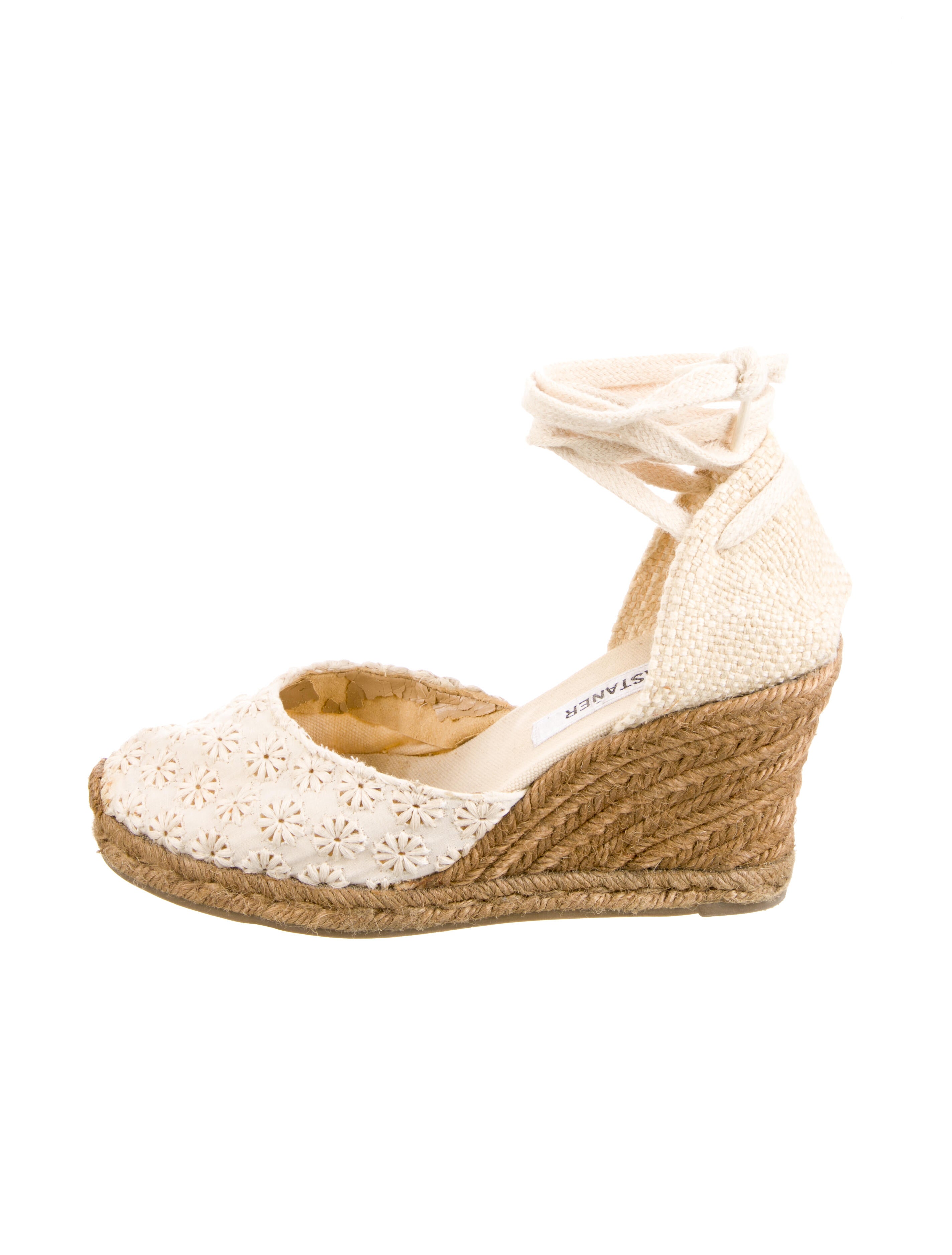 Castañer Canvas Colorblock Pattern Slingback Pumps