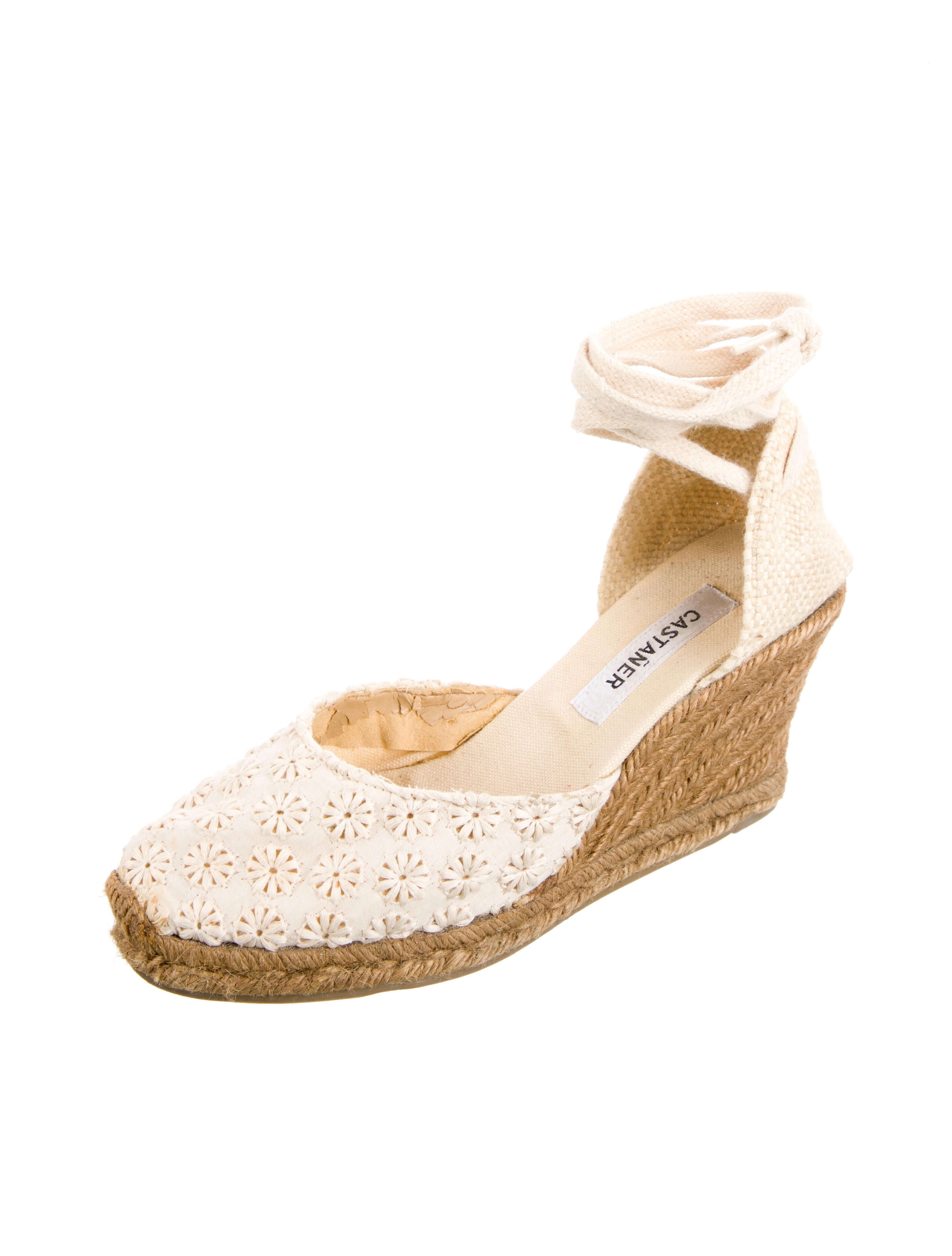 Castañer Canvas Colorblock Pattern Slingback Pumps