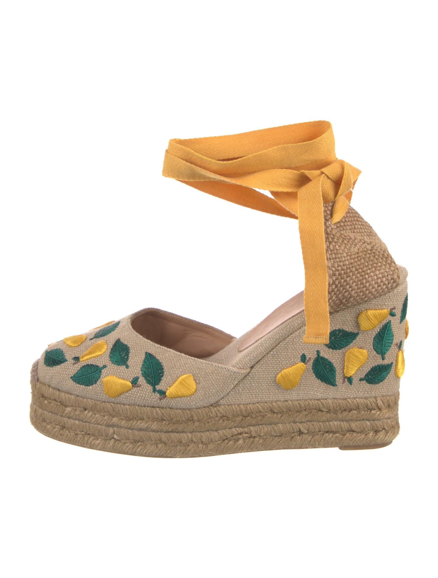 Castañer Canvas Printed D'Orsay Pumps