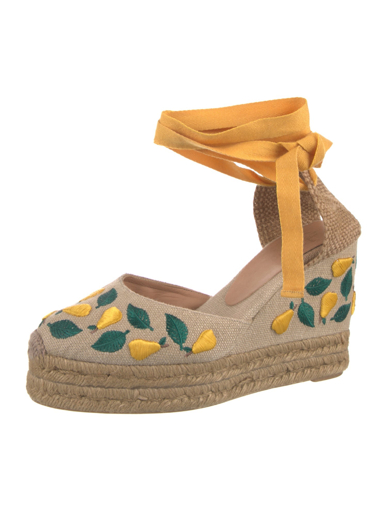 Castañer Canvas Printed D'Orsay Pumps