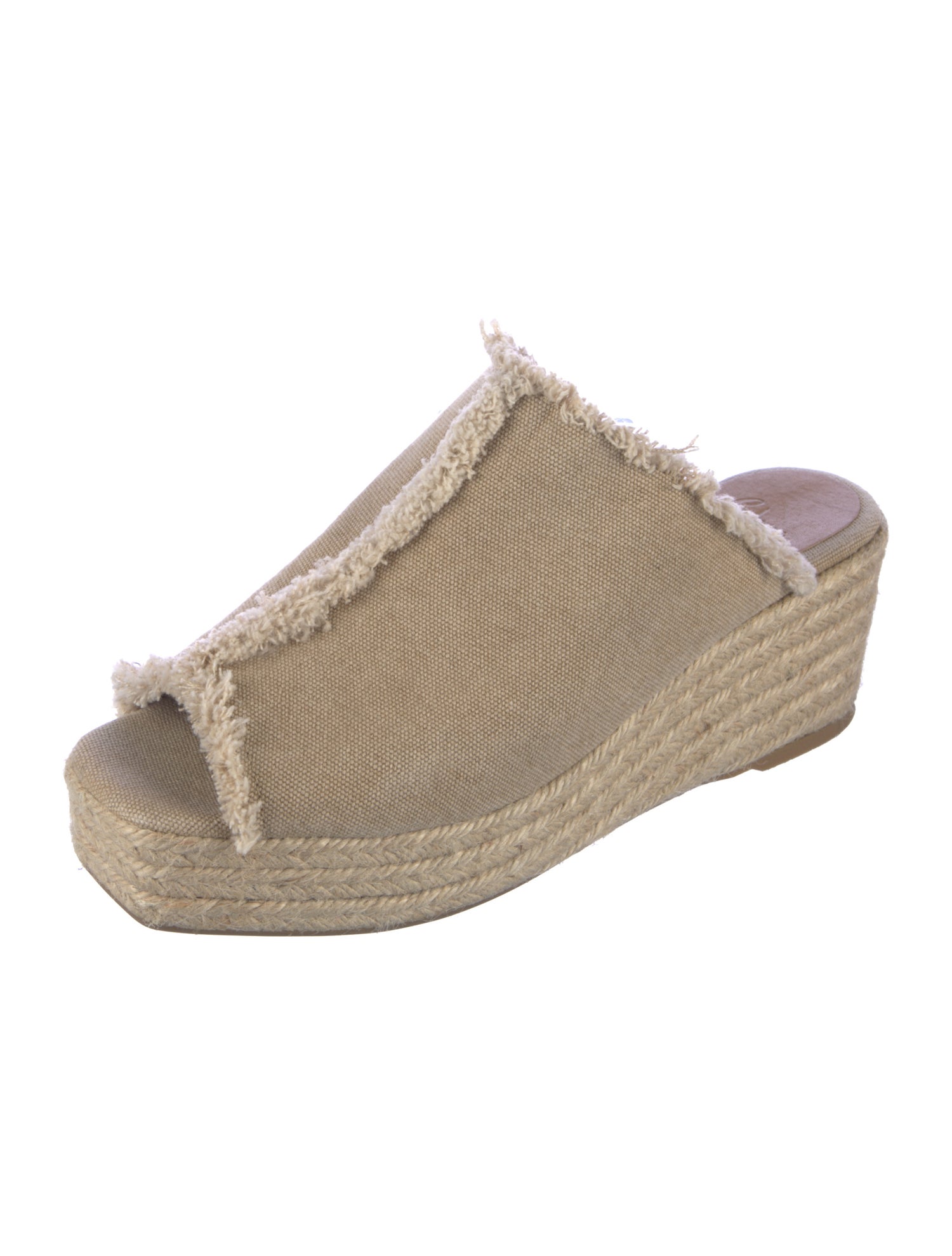 Castañer Canvas Raw-Edge Trim Mules