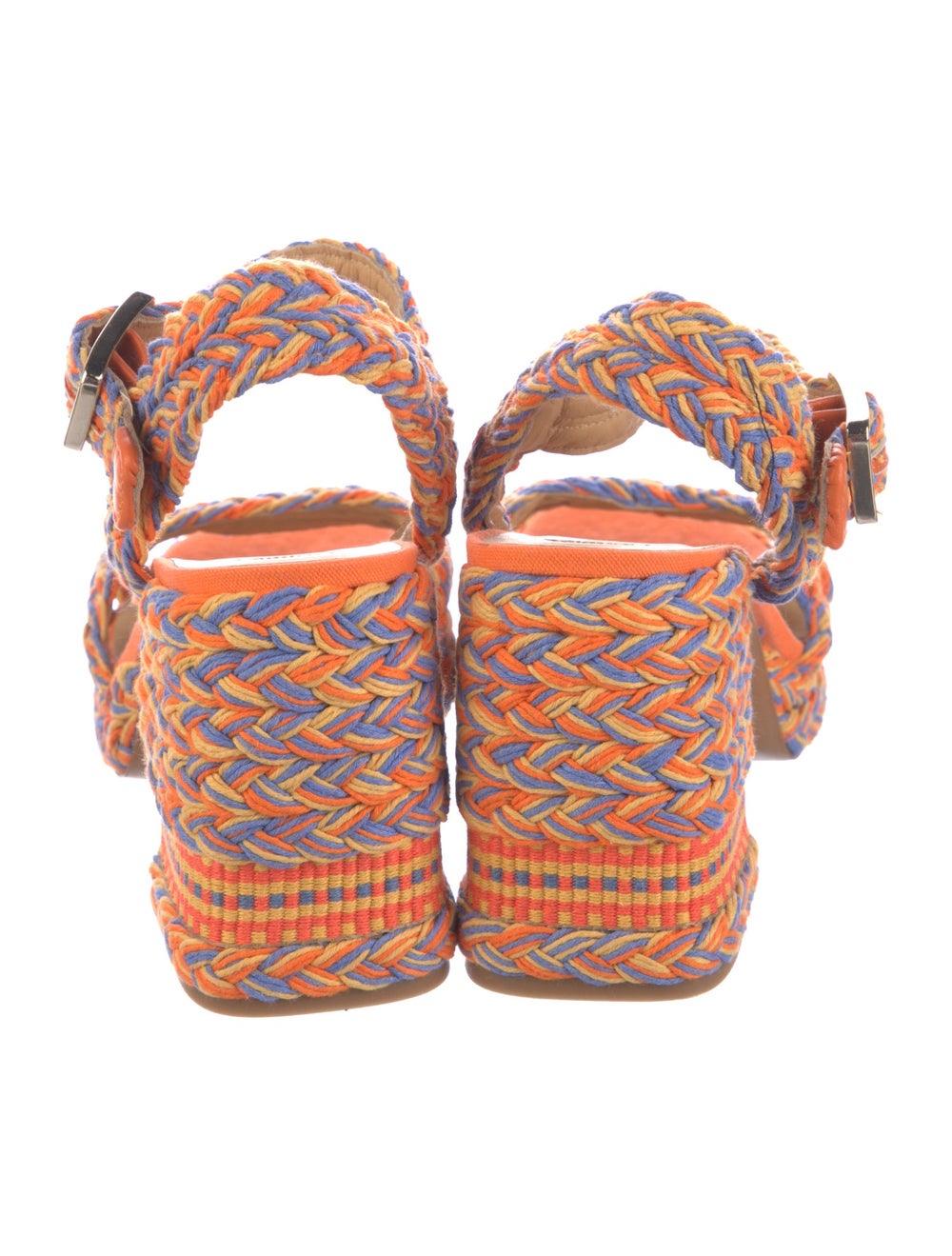 Castañer Sandals Orange Patterned Platform Crosso… - image 4