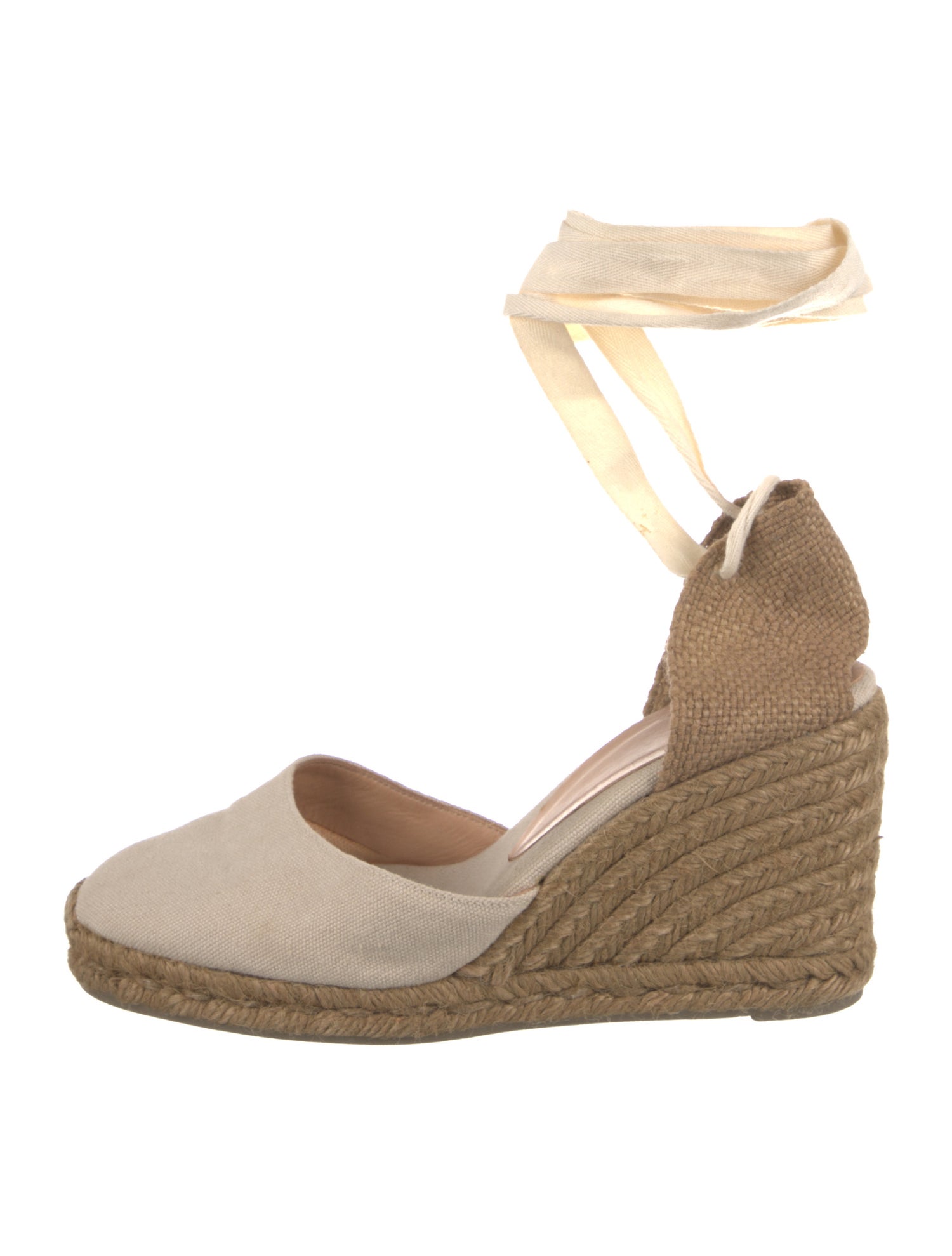 Castañer Canvas Colorblock Pattern D'Orsay Pumps