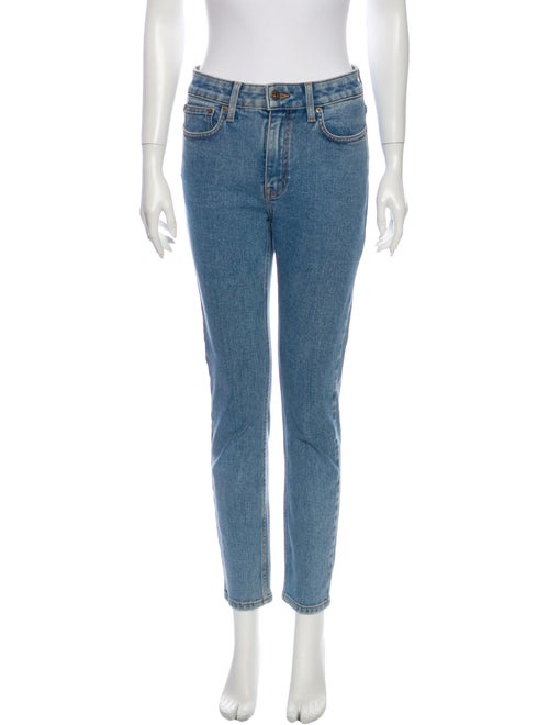 Nanushka Mid-Rise Skinny Leg Jeans Blue