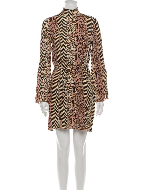 Nanushka Animal Print Mini Dress Brown