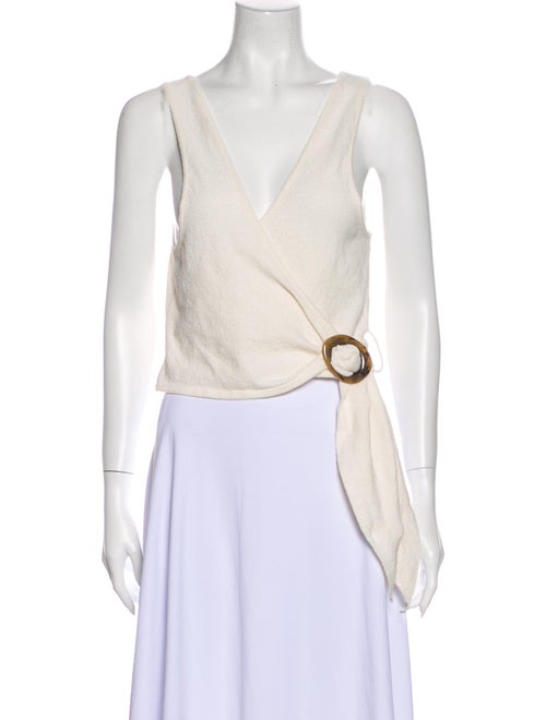 Nanushka V-Neck Sleeveless Crop Top