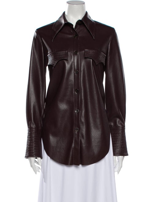 Nanushka Long Sleeve Button-Up Top