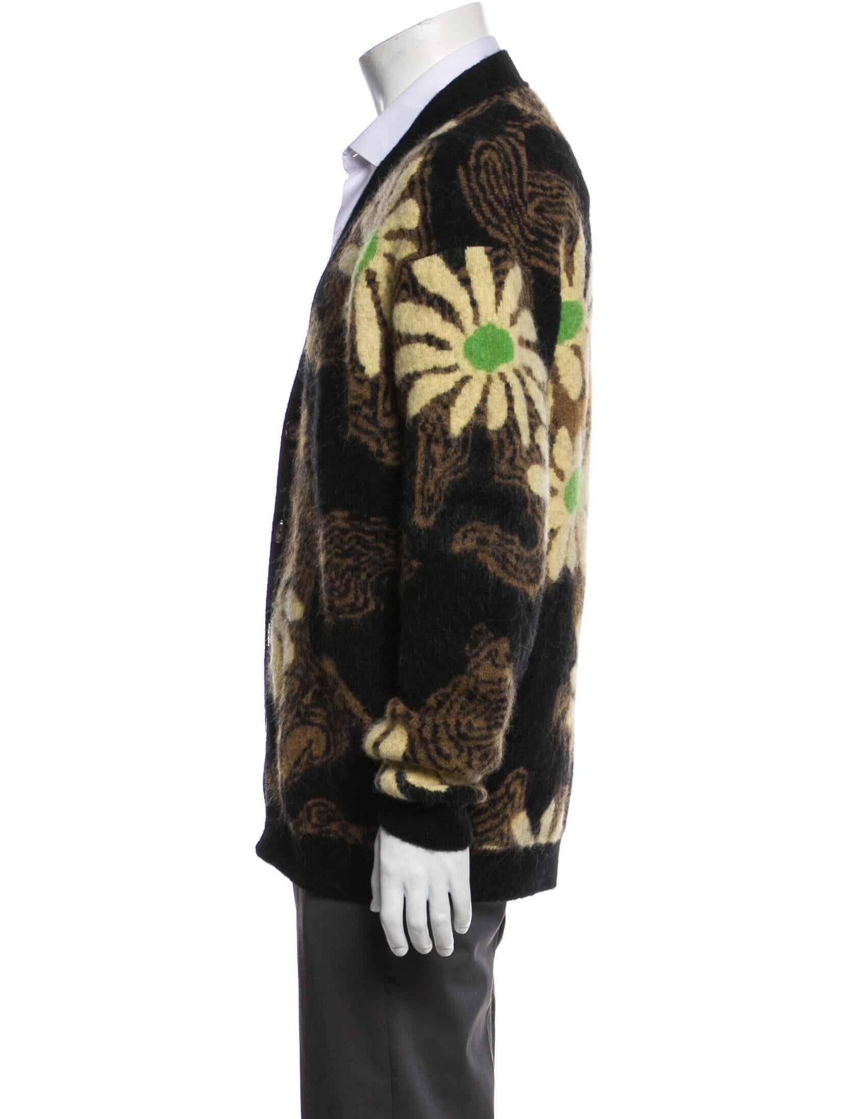Nanushka Floral Print V-Neck Cardigan