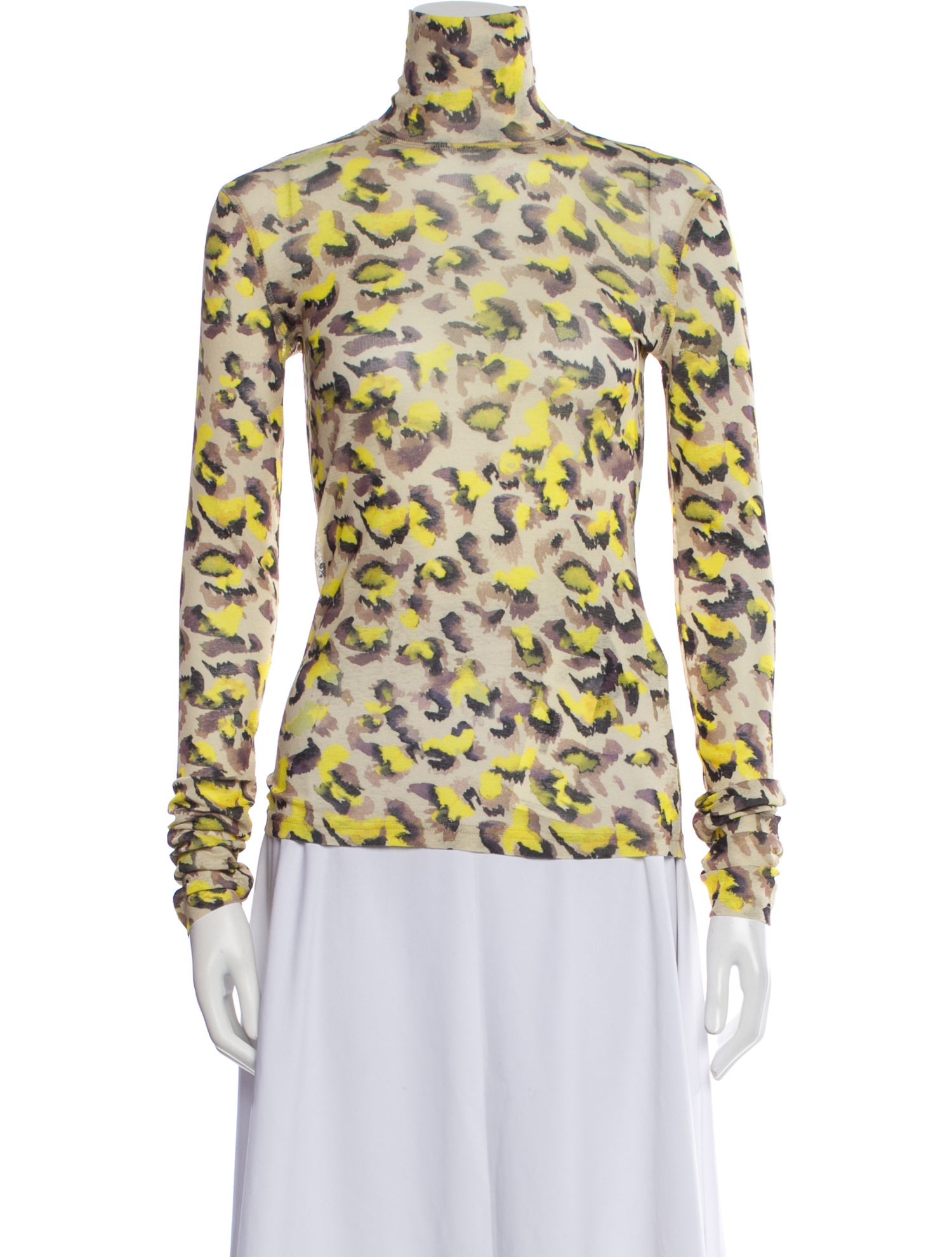 Nanushka Animal Print Turtleneck Top w/ Tags