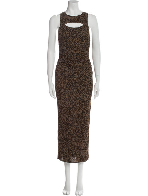 Nanushka Animal Print Long Dress