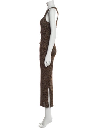 Nanushka Animal Print Long Dress