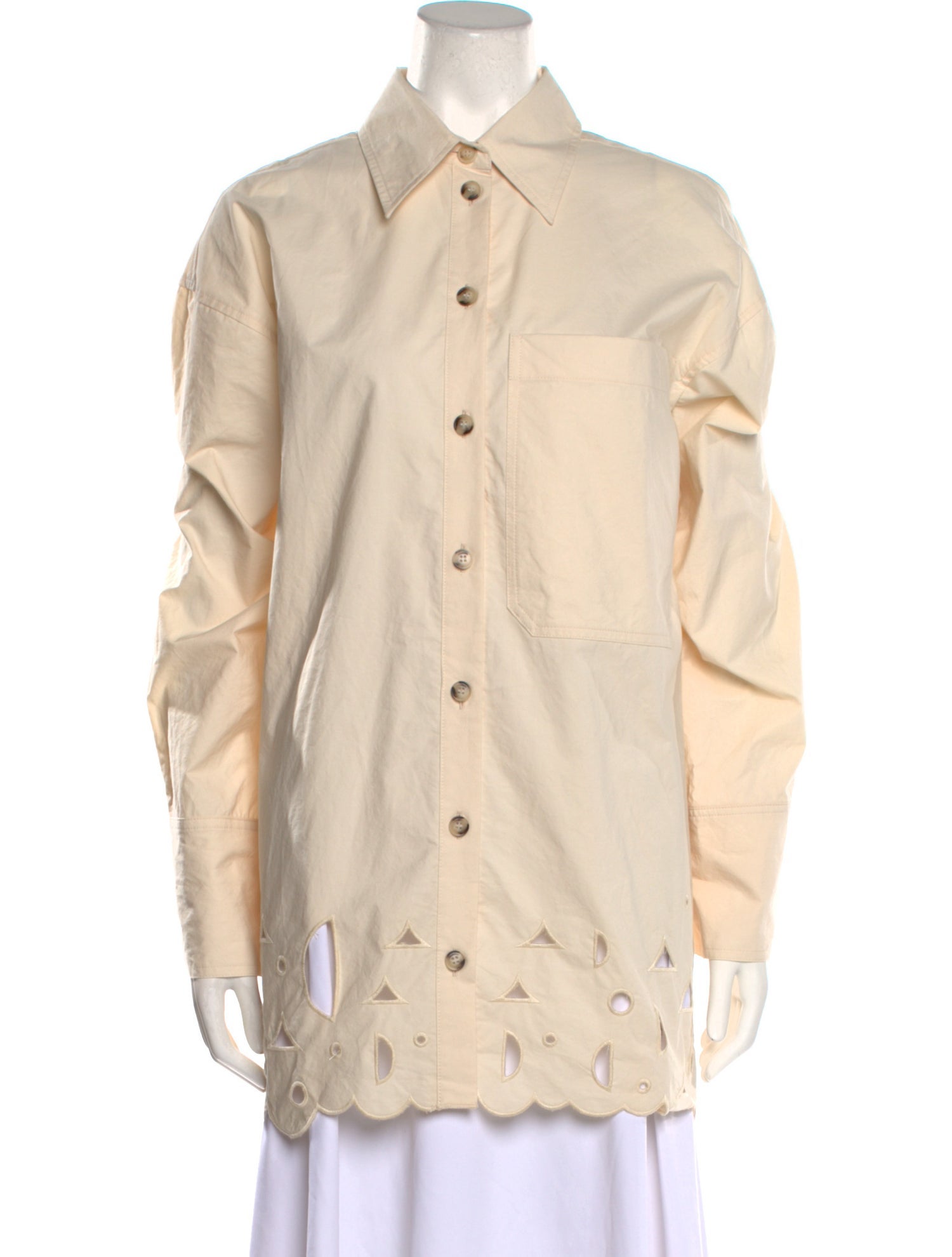 Nanushka Long Sleeve Button-Up Top