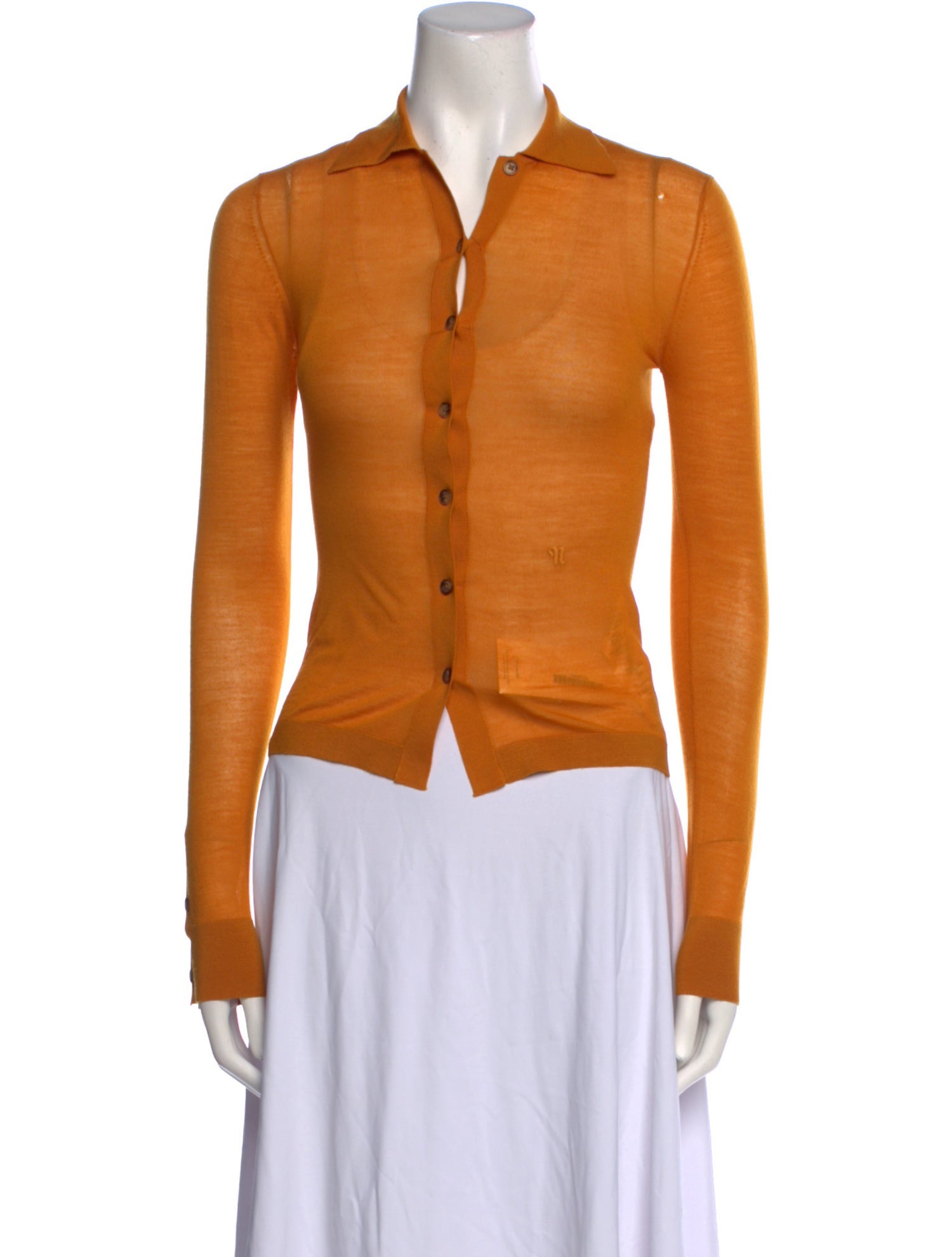 Nanushka Wool Long Sleeve Button-Up Top w/ Tags