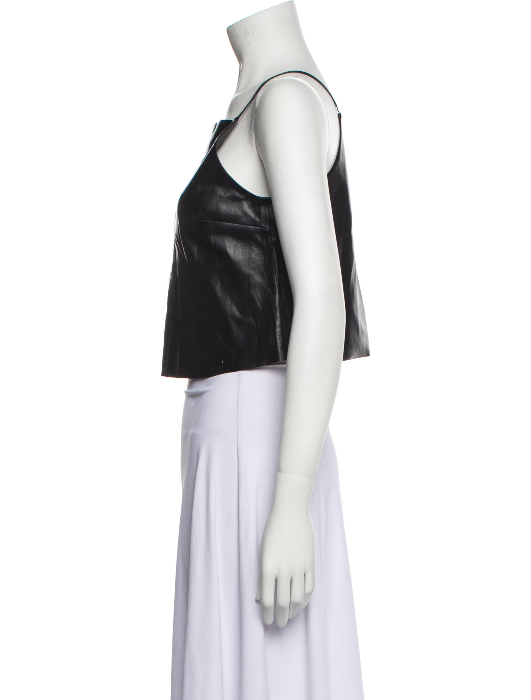 Nanushka Square Neckline Sleeveless Crop Top