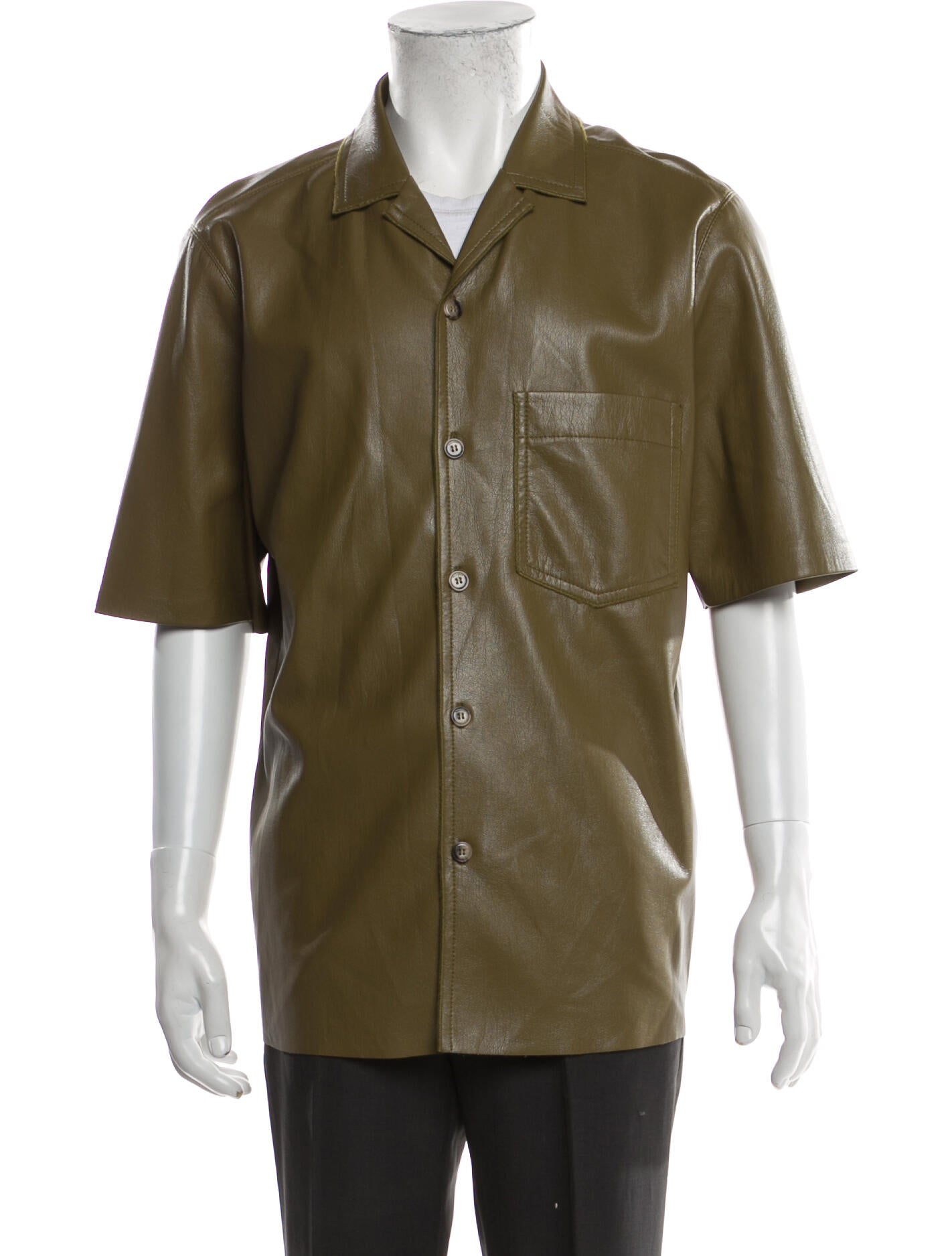 Nanushka V-Neck Short Sleeve Polo Shirt